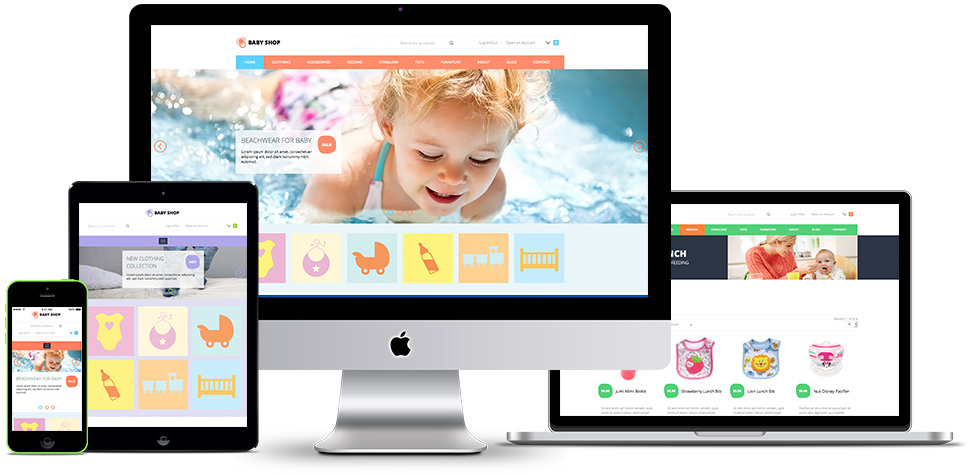 responsive baby shop template