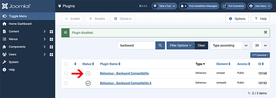 Backward Compatibility Plugin