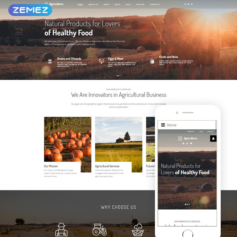 Agriculture - Fruits Joomla Template