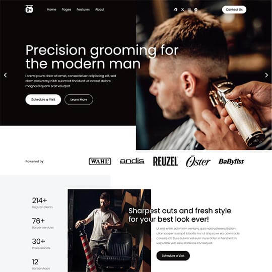 Barber Joomla template