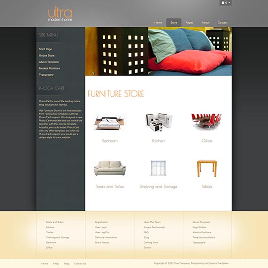 Furniture Store e-commerce Joomla Template